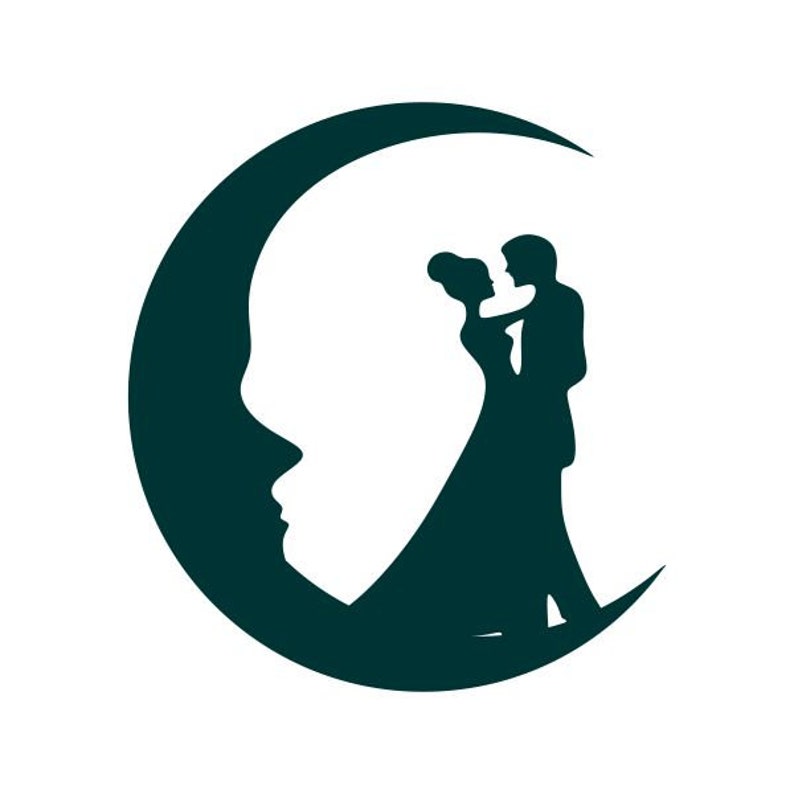 Download Wedding Couple and Moon Cuttable Design PNG DXF SVG & eps ...