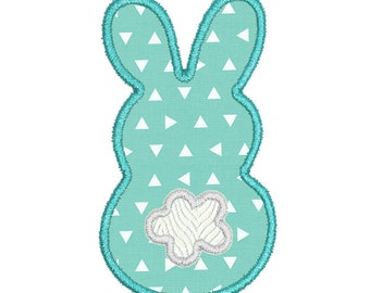 Bunny Applique Embroidery Design - Instant Download