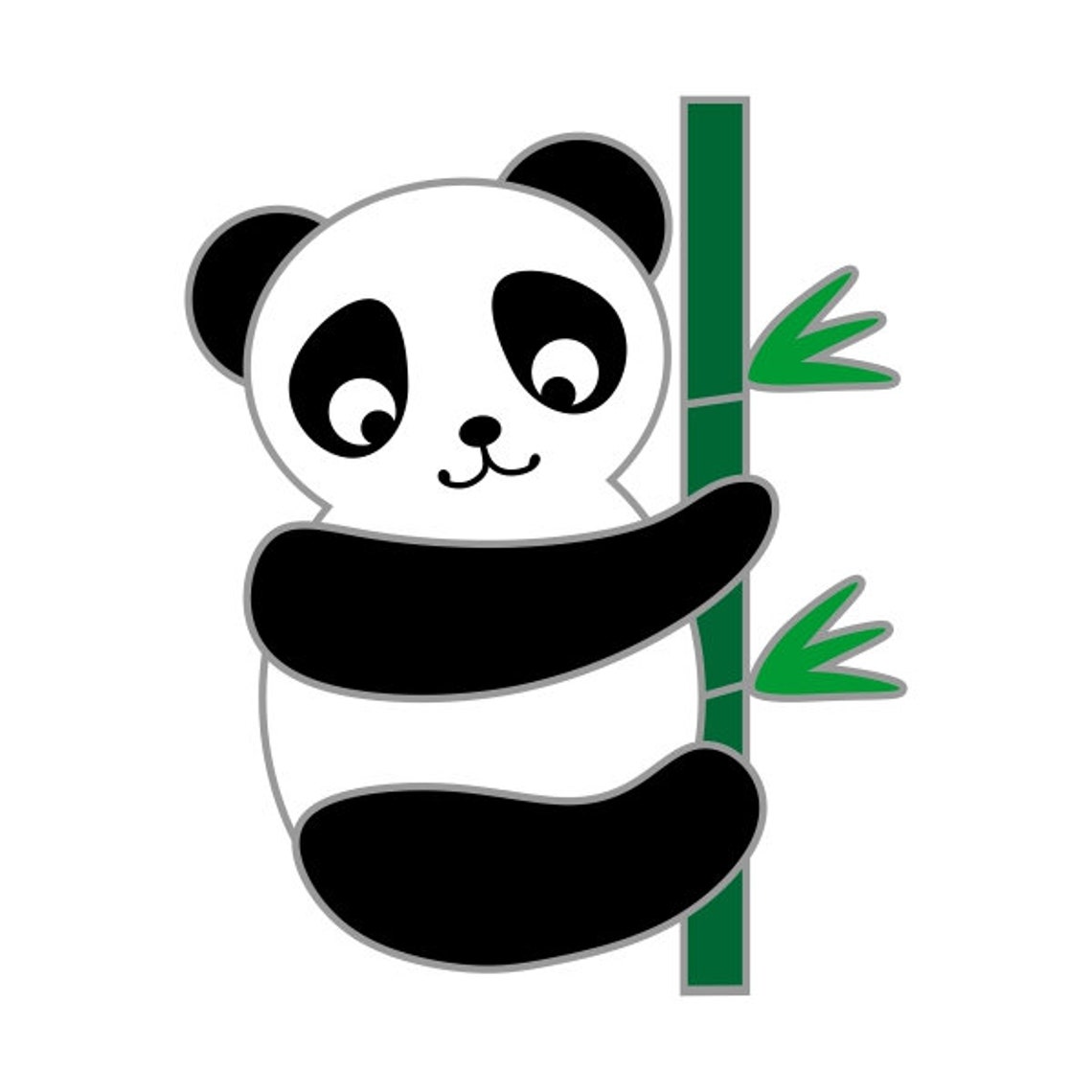 Cute Panda Cuttable Design PNG DXF SVG & Eps File for - Etsy