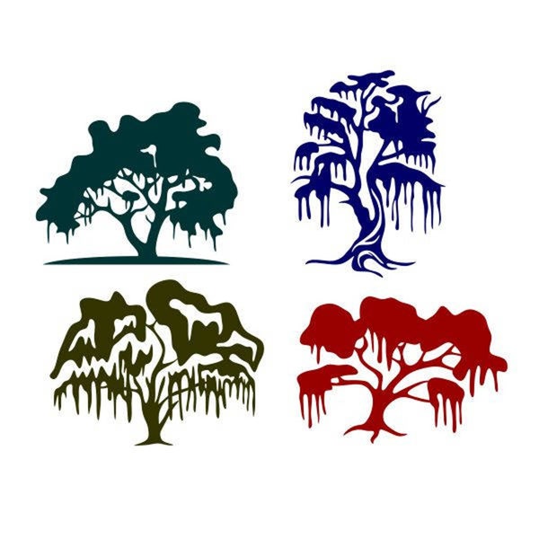 Tree spanish Moss south carolina southern Cuttable Design PNG DXF SVG & eps File for Silhouette Cameo and Cricut