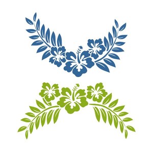Tropical Hibiscus Wreath Cuttable Design PNG DXF SVG & Eps - Etsy