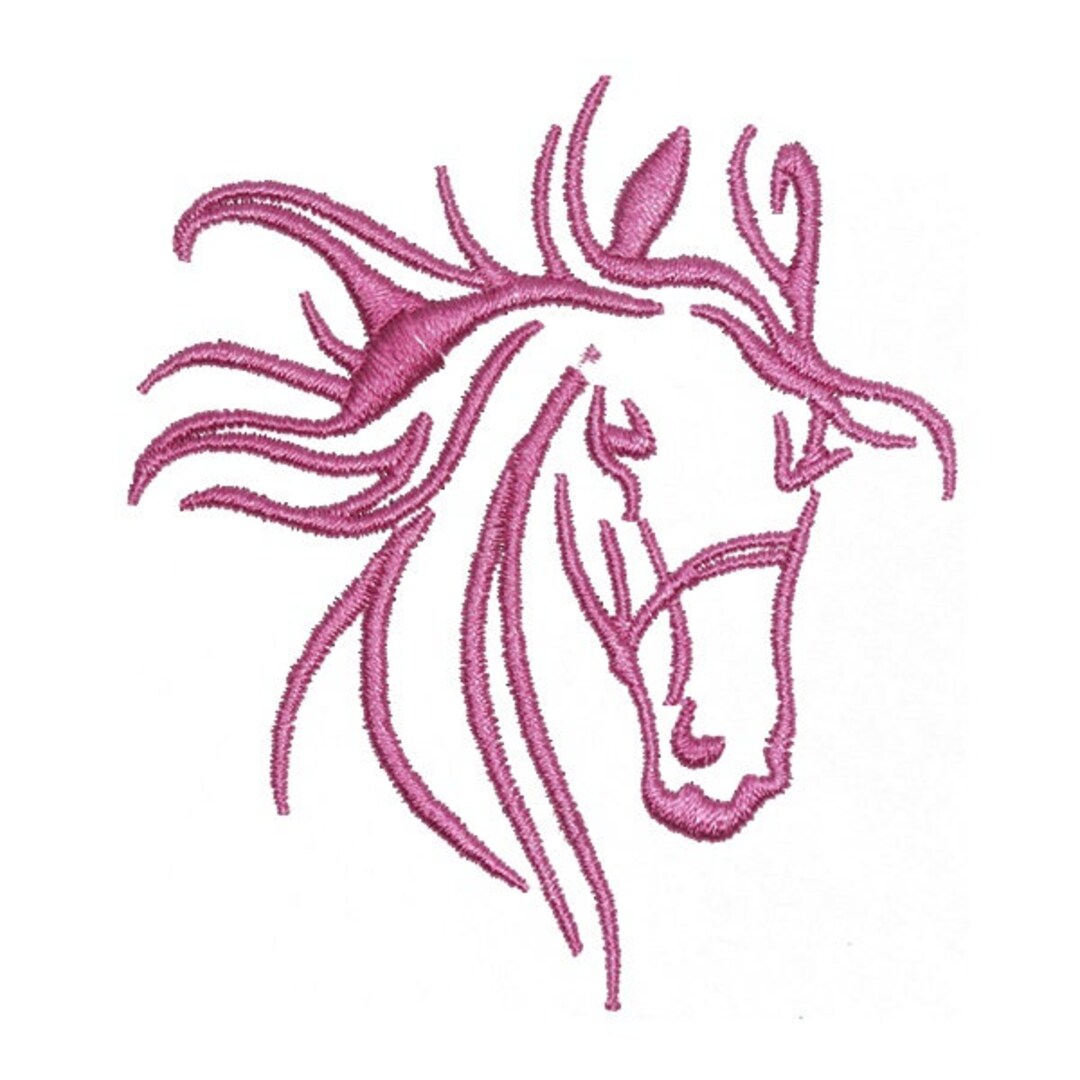 Horse Head Embroidery Design Instant Download Etsy