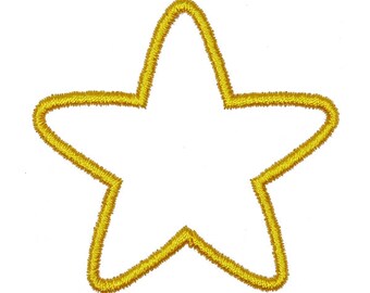 Rounded Star Embroidery Design - Instant Download