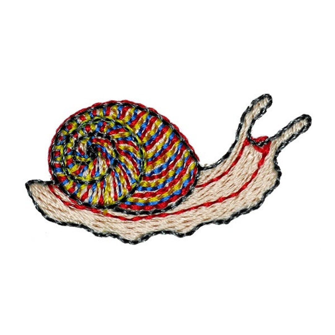 Snail Embroidery Design Instant Download Etsy
