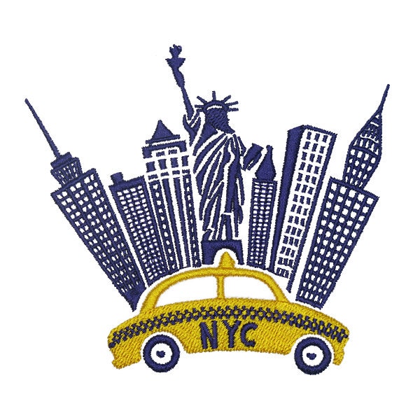 New York City Street Embroidery Design - Instant Download