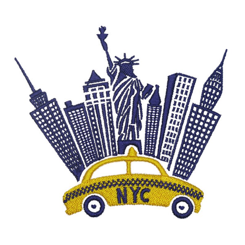 New York City Street Embroidery Design Instant Download Etsy