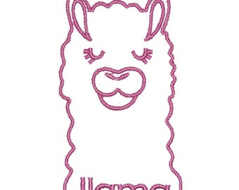 Cute Llama Embroidery Design - Instant Download