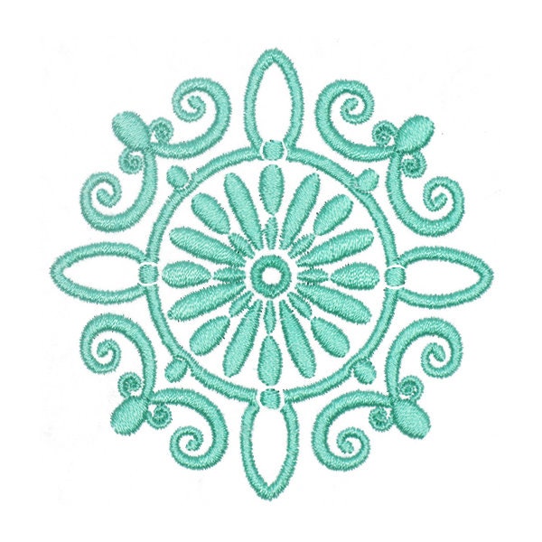 Medallion Embroidery Design - Instant Download