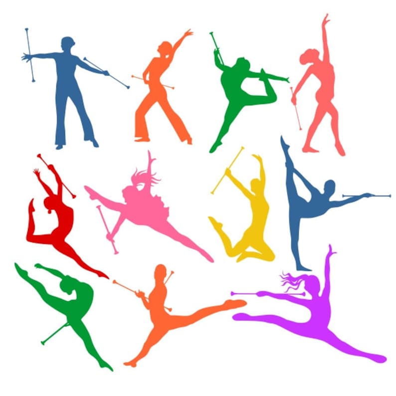 Baton Twirling Twirler Cuttable Design PNG DXF SVG & Eps File Etsy UK