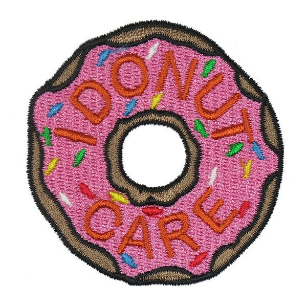 I Donut Care Embroidery Design - Instant Download