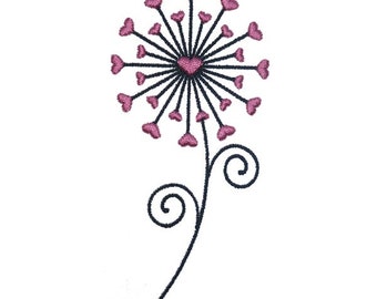 Dandelion Flower Embroidery Design - Instant Download