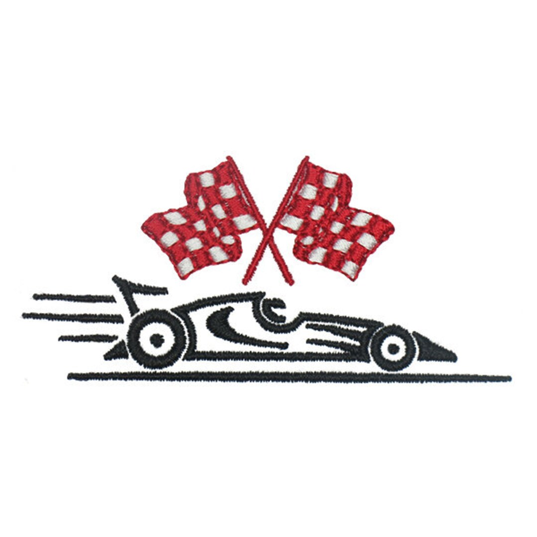 Racing Car Embroidery Design Instant Download Etsy