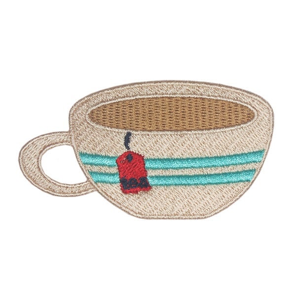 Tea Cup Embroidery Design Instant Download Etsy