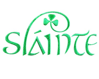 Irish Slainte Embroidery Design - Instant Download