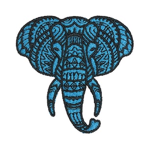 Mandala Elephant Embroidery Design - Instant Download