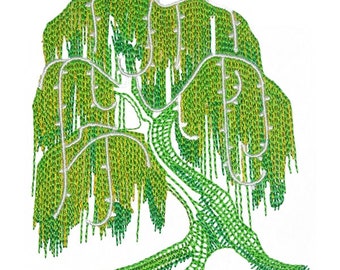 Willow Tree Embroidery Design - Instant Download