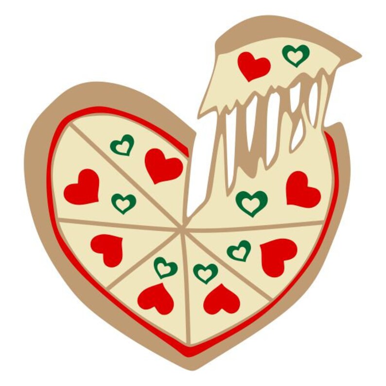 Pizza Heart Cuttable Design PNG DXF SVG & Eps File for Etsy