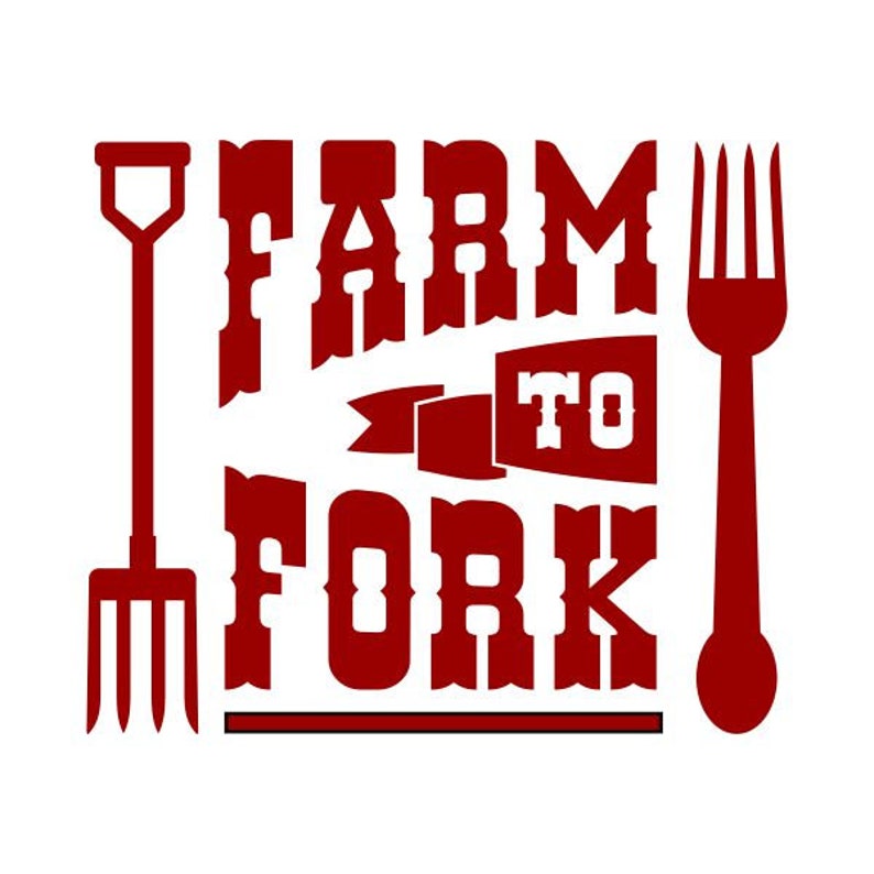 Farm to Fork Cuttable Design PNG DXF SVG & Eps File for Etsy