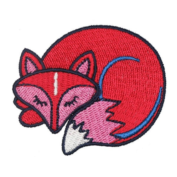Sleeping Fox Embroidery Design - Instant Download