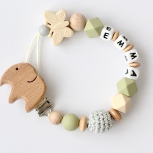 Schnullerkette personalisiert, Schnullerkette mit Name, Mädchen