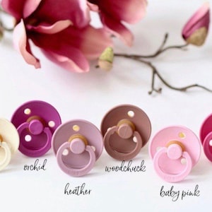 BIBS Pacifier Colour 2rd size | Natural Rubber Baby Pacifier | Made in Denmark | Size 6-18  Months