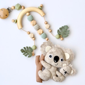 Mobile für Kinderwagen, Kinderwagenanhänger &quot;Koala&quot;, Baby Geschenk