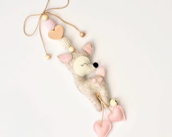 Car Seat Toy with Deer, Personalized Maxi Cosi Pendant, Newborn Gift with Name, Baby Shower Gift