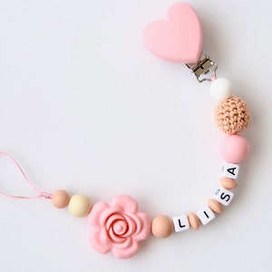 Schnullerkette Personalisiert, Mädchen , Baby Geschenk