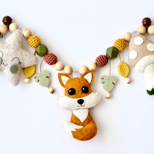 Kinderwagenkette mit &quot;Fuchs&quot;, 100 % Filz,  Baby Geschenk