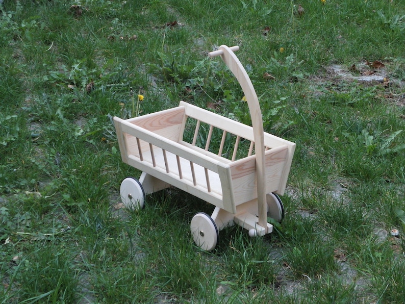 childrens wooden trolley cart