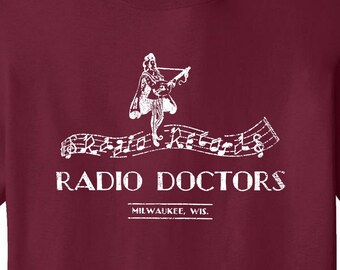 Old Milwaukee Radio Doctors Record Store Milwaukee Wisconsin Vintage Retro T-Shirt Throwback Long Lost Tee Shirt