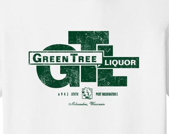 Old Milwaukee Green Tree Liquor Store Glendale Wisconsin Vintage Retro T-Shirt Throwback  Long Lost Tee Shirt