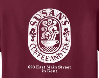 Susans Coffee and Tea Kent Ohio Vintage Retro T-Shirt Throwback College Town Long Lost Tee Shirt KSU University