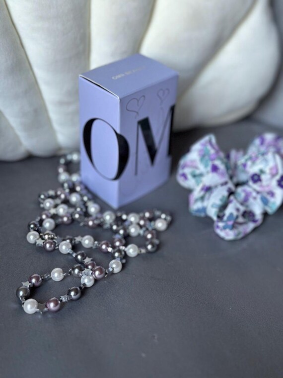 Collier Magnétique En Perles D'hématite Lilas - Marque Auris - Bien-être Et Relaxation - Neuf - Fabriqué En France