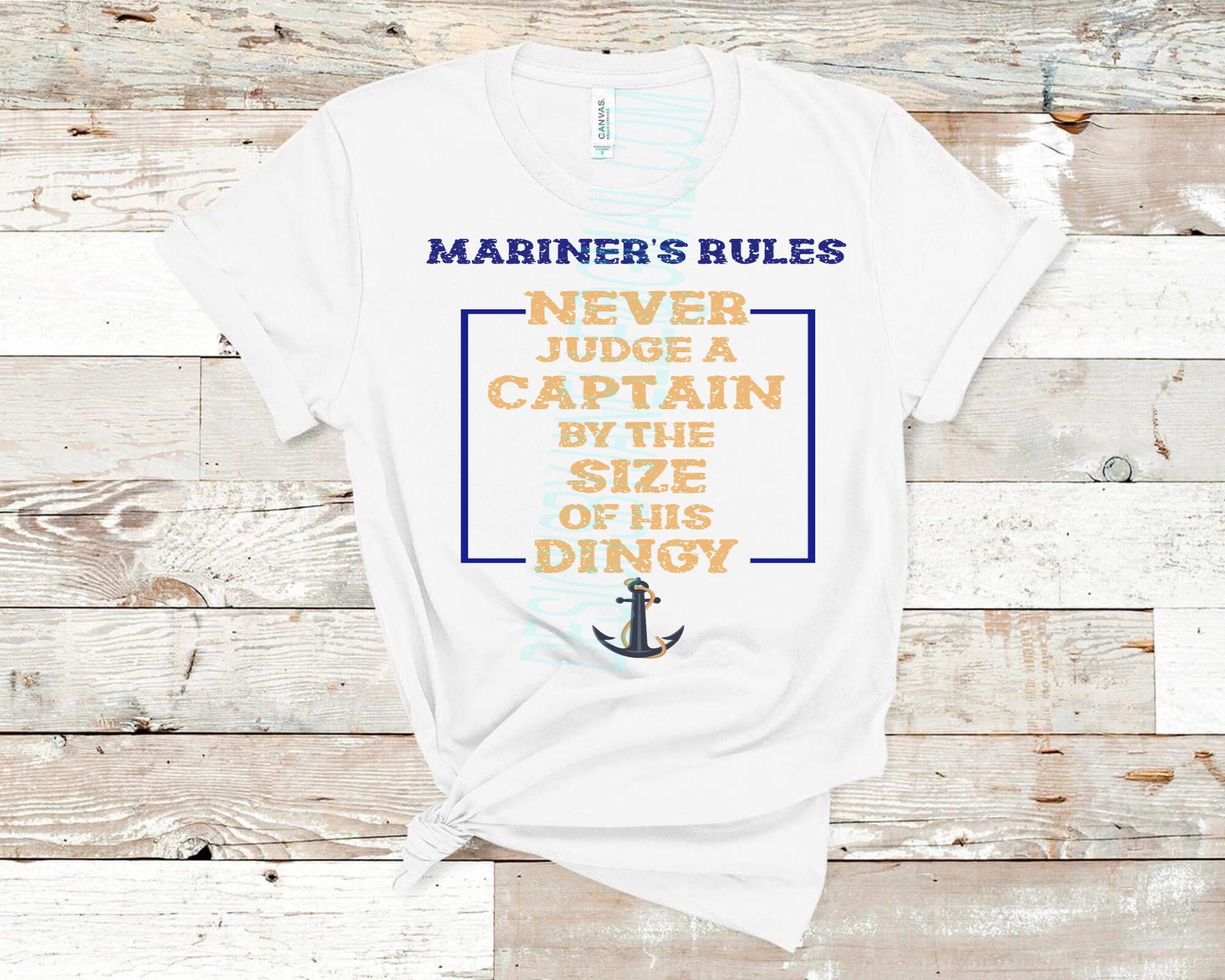 Mariner's Rules TshirtNever judge a Captain by the size Etsy