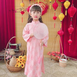 Gấm áo dài for girls/ premade vietnamese ao dai |Áo Dài Viet Nam | ao dai cach tan t11