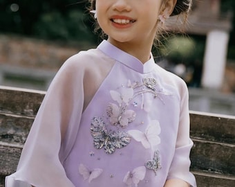 Girl Ao Dai size 16 Ao Dai Viet Nam | Women Vietnamese Long Dress| Lunar New Year |Traditional Ao Dai with pants