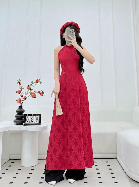 red dress lunar new year Chinese New Year Dress