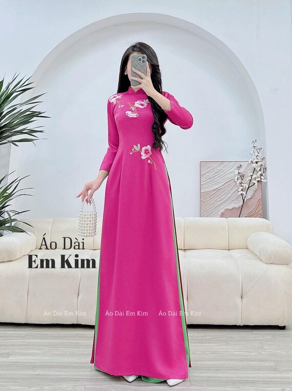 me and em pink silk dress Women's Pink Silk Full-Length Dress With Corsage + Belt