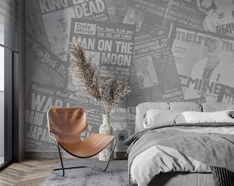 Newspaper Wallpaper Etsy Newspaper Wallpaper Etsy