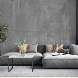 Concrete Wallpaper I Damaged Concrete Mural Deco I Grey Concrete Wall Coverings I Grey Modern Wallpaper I Mural Concrete Structure Pattern