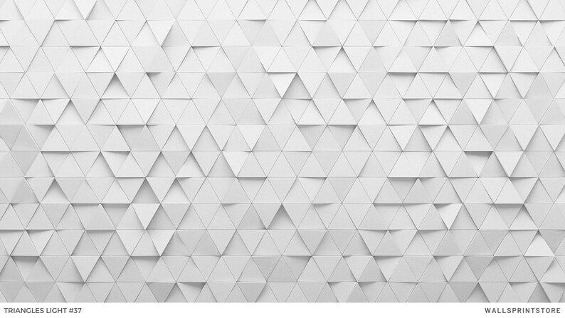 Triangles Withe Fibreglass Wallpaper To Measure Wall Art | Etsy