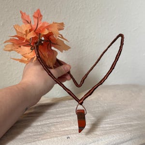 Autumn Court Fairy Tiara: Red Maple Leaf Crown Headpiece