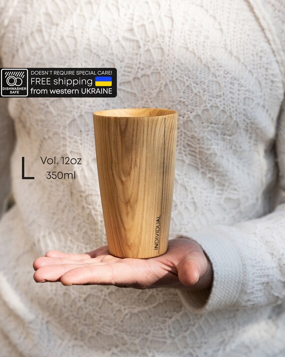 Handmade Ash Wood Coffee Mug: Dishwasher Safe, Eco Friendly (12oz) - Etsy
