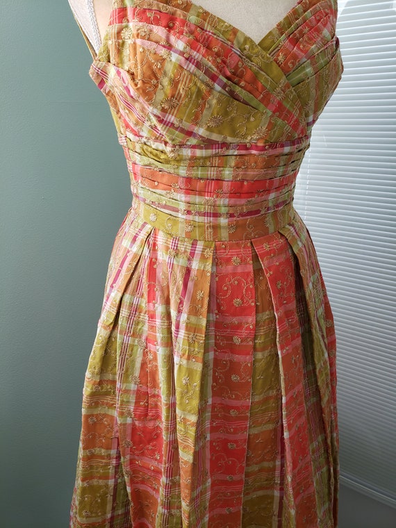 Delightful!  1950s  Greta Plattry  Plaid Sundress… - image 4