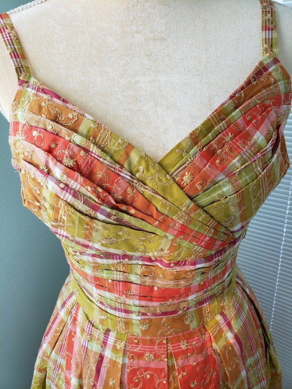 Delightful!  1950s  Greta Plattry  Plaid Sundress… - image 2