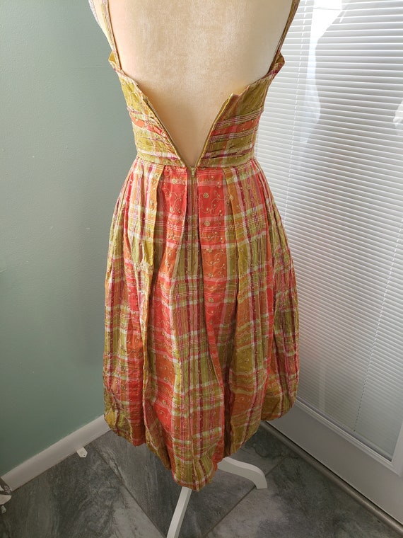 Delightful!  1950s  Greta Plattry  Plaid Sundress… - image 8