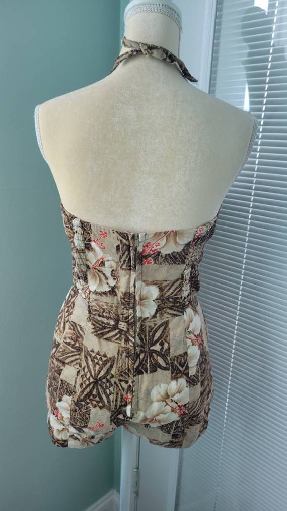 1950s Miss Hawaii Kamehameha Playsuit Romper / Ti… - image 5