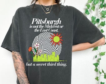 Secret Third Thing Psychedelic Garment-Dyed T-shirt - Pittsburgh - Psychedelic
