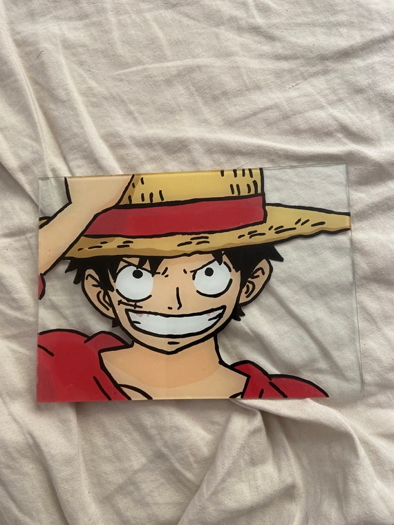 Luffy Painting on Glass Luffy Glass Painting Etsy India